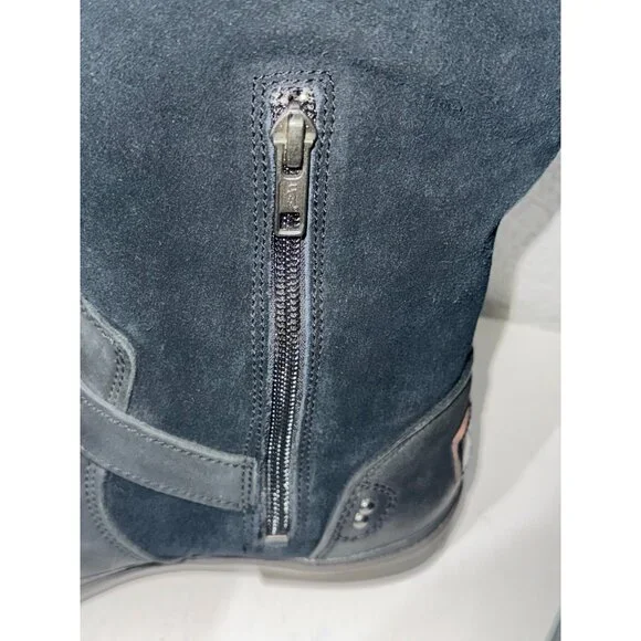 Ugg Womens Waterproof Black Leather Calf-High Boots With Buckles & Zippers Size - Picture 5 of 10